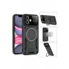 Newface Apple iPhone 11 Kılıf Joy Lens Standlı Kapak - Mor