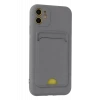 Newface Apple iPhone 11 Kılıf Kelvin Kartvizitli Silikon - Gri