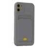 Newface Apple iPhone 11 Kılıf Kelvin Kartvizitli Silikon - Gri