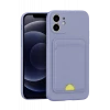 Newface Apple iPhone 11 Kılıf Kelvin Kartvizitli Silikon - Lila