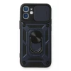 Newface Apple iPhone 11 Kılıf Pars Lens Yüzüklü Silikon - Lacivert