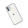 Newface Apple iPhone 11 Kılıf Razer Lensli Silikon - Açık Mavi