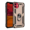 Newface Apple iPhone 11 Kılıf Sofya Yüzüklü Silikon Kapak - Gold