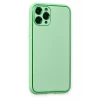Newface Apple iPhone 11 Pro Kılıf Coco Deri Silikon Kapak - Açık Yeşil
