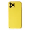Newface Apple iPhone 11 Pro Kılıf Coco Deri Silikon Kapak - Sarı