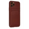 Newface Apple iPhone 11 Pro Kılıf Kelvin Kartvizitli Silikon - Bordo