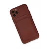 Newface Apple iPhone 11 Pro Kılıf Kelvin Kartvizitli Silikon - Bordo