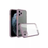 Newface Apple iPhone 11 Pro Kılıf Miami Şeffaf Silikon - Açık Mor