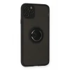 Newface Apple iPhone 11 Pro Kılıf Montreal Yüzüklü Silikon Kapak - Siyah