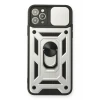 Newface Apple iPhone 11 Pro Kılıf Pars Lens Yüzüklü Silikon - Gümüş
