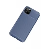 Newface Apple iPhone 11 Pro Max Kılıf Auto Focus Karbon Kapak - Lacivert