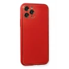 Newface Apple iPhone 11 Pro Max Kılıf Coco Deri Silikon Kapak - Kırmızı