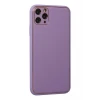 Newface Apple iPhone 11 Pro Max Kılıf Coco Deri Silikon Kapak - Lila