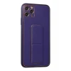 Newface Apple iPhone 11 Pro Max Kılıf Coco Deri Standlı Kapak - Mor