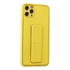 Newface Apple iPhone 11 Pro Max Kılıf Coco Deri Standlı Kapak - Sarı