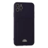 Newface Apple iPhone 11 Pro Max Kılıf Kelvin Kartvizitli Silikon - Derin Mor