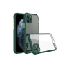 Newface Apple iPhone 11 Pro Max Kılıf Miami Şeffaf Silikon - Koyu Yeşil