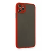 Newface Apple iPhone 11 Pro Max Kılıf Montreal Silikon Kapak - Kırmızı