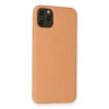Newface Apple iPhone 11 Pro Max Kılıf Nano içi Kadife Silikon - Mat Turuncu