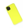 Newface Apple iPhone 11 Pro Max Kılıf Nano içi Kadife Silikon - Sarı