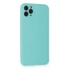 Newface Apple iPhone 11 Pro Max Kılıf Nano içi Kadife Silikon - Turkuaz