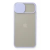 Newface Apple iPhone 11 Pro Max Kılıf Palm Buzlu Kamera Sürgülü Silikon - Lila