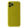 Newface Apple iPhone 11 Pro Max Kılıf PP Ultra İnce Kapak - Sarı