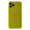 Newface Apple iPhone 11 Pro Max Kılıf PP Ultra İnce Kapak - Sarı