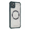 Newface Apple iPhone 11 Pro Max Kılıf Prag Magneticsafe Kapak - Koyu Yeşil