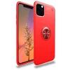Newface Apple iPhone 11 Pro Max Kılıf Range Yüzüklü Silikon - Kırmızı