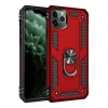 Newface Apple iPhone 11 Pro Max Kılıf Sofya Yüzüklü Silikon Kapak - Kırmızı