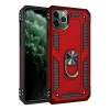 Newface Apple iPhone 11 Pro Max Kılıf Sofya Yüzüklü Silikon Kapak - Kırmızı