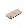 Newface Apple iPhone 11 Pro Max Renkli Kamera Lens Koruma Cam - Sarı-Turuncu