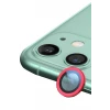 Newface Apple iPhone 11 Raze Metal Kamera Lens - Kırmızı