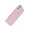 Newface Apple iPhone 11 Regal Magsafe Standlı Kapak - Açık Pembe