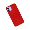 Newface Apple iPhone 12 Kılıf Asya Deri Silikon - Kırmızı