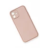 Newface Apple iPhone 12 Kılıf Coco Deri Silikon Kapak - Pembe