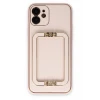 Newface Apple iPhone 12 Kılıf Coco Elit Kapak - Pudra