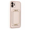Newface Apple iPhone 12 Kılıf Coco Elit Kapak - Pudra