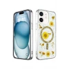 Newface Apple iPhone 12 Kılıf Daisy Simli Magsafe Kapak - Gold