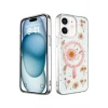 Newface Apple iPhone 12 Kılıf Daisy Simli Magsafe Kapak - Pembe