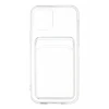 Newface Apple iPhone 12 Kılıf Kart Şeffaf Silikon - Şeffaf