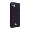 Newface Apple iPhone 12 Kılıf Kelvin Kartvizitli Silikon - Derin Mor
