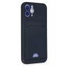 Newface Apple iPhone 12 Kılıf Kelvin Kartvizitli Silikon - Lacivert