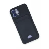Newface Apple iPhone 12 Kılıf Kelvin Kartvizitli Silikon - Lacivert