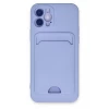 Newface Apple iPhone 12 Kılıf Kelvin Kartvizitli Silikon - Lila