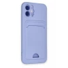 Newface Apple iPhone 12 Kılıf Kelvin Kartvizitli Silikon - Lila