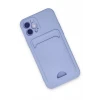 Newface Apple iPhone 12 Kılıf Kelvin Kartvizitli Silikon - Lila