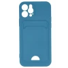 Newface Apple iPhone 12 Kılıf Kelvin Kartvizitli Silikon - Mavi
