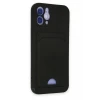 Newface Apple iPhone 12 Kılıf Kelvin Kartvizitli Silikon - Siyah